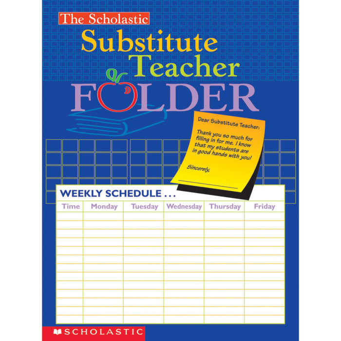 Scholastic SC-0439546443 Substitute Teacher Folder