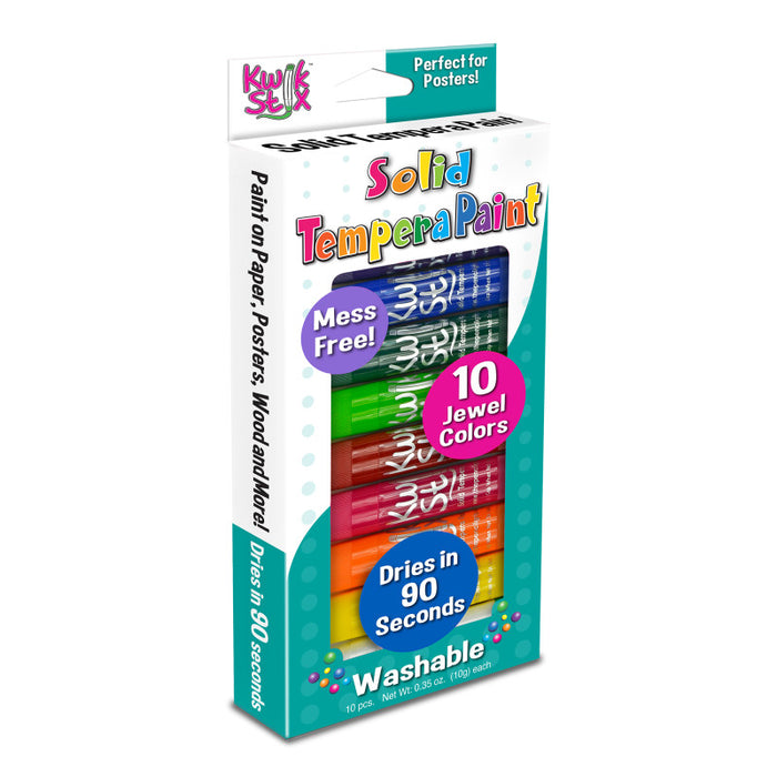 Kwik Stix TPG678 Tempera Paint, Jewel Tones, 10 Colors