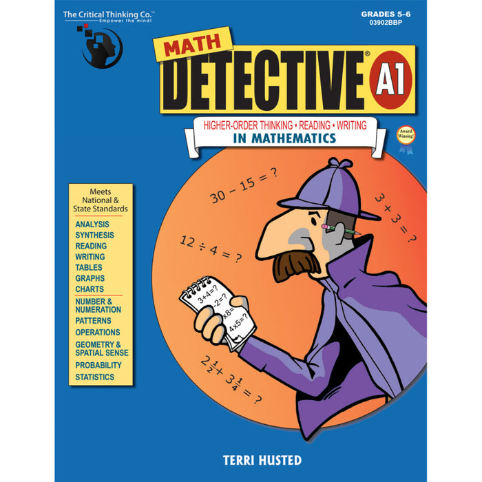 The Critical Thinking Co. CTB3902 Math Detective Book, A1, Grade 5-6