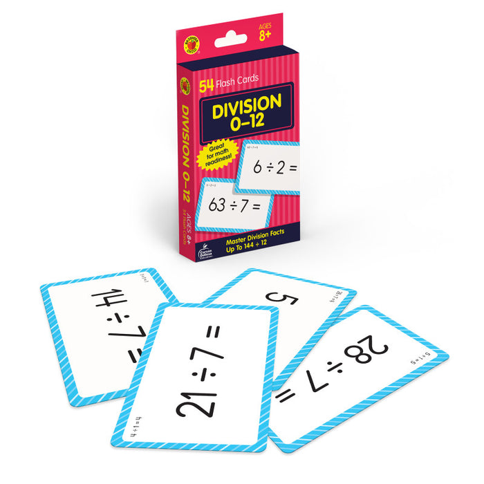 Brighter Child CD-0769677231 Division 0 to 12 Flash Cards, 54 Cards