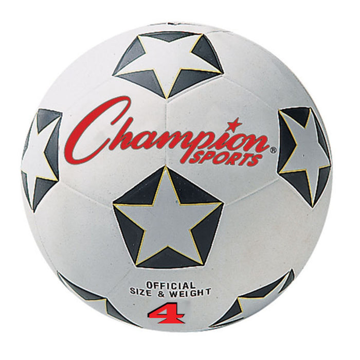 Champion Sports CHSSRB4 Rubber Cover Soccer Ball, Size 4