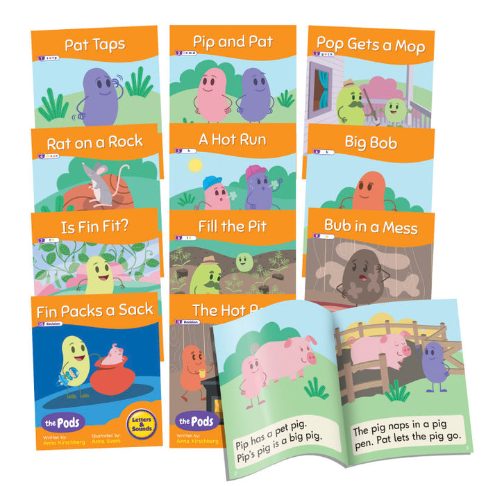 Beanstalk Books JRLBB150 The Pods Readers &ndash; Phase 2, Set of 12
