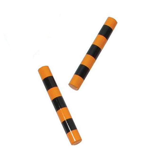 Westco Educational Products WEPCL5201 Clave Shakers, Yellow/Black Stripe, Set of 2