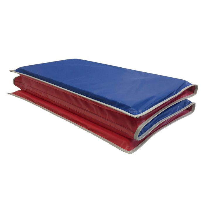 KinderMats PZ-KM110 Basic KinderMat, 1" Thick, Red/Blue with Gray Binding
