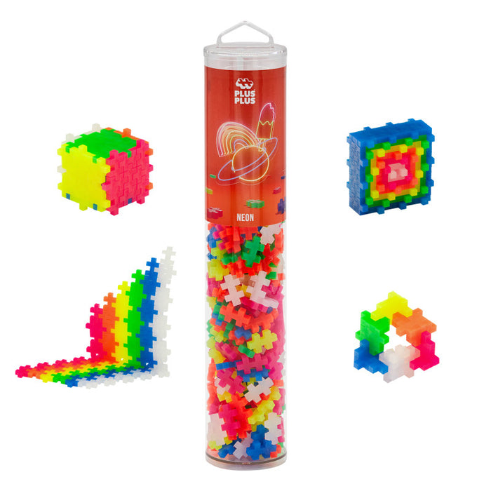 Plus-Plus PLL05031 Building Blocks 240-Piece Tube, Neon