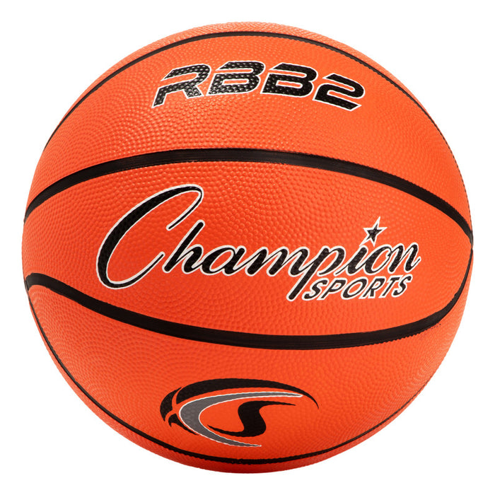 Champion Sports CHSRBB2 Junior Rubber Basketball, Orange