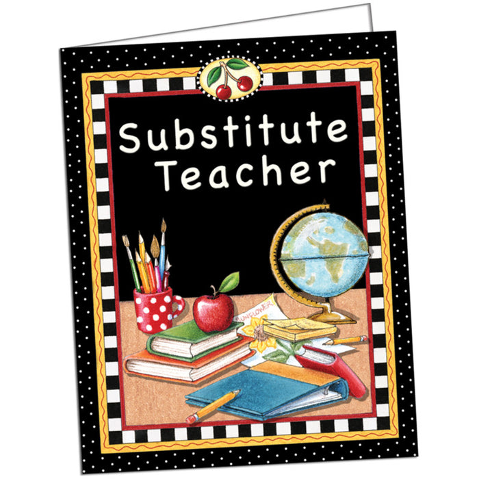 Teacher Created Resources TCR4834 Mary Engelbreit Substitute Teacher Pocket Folder
