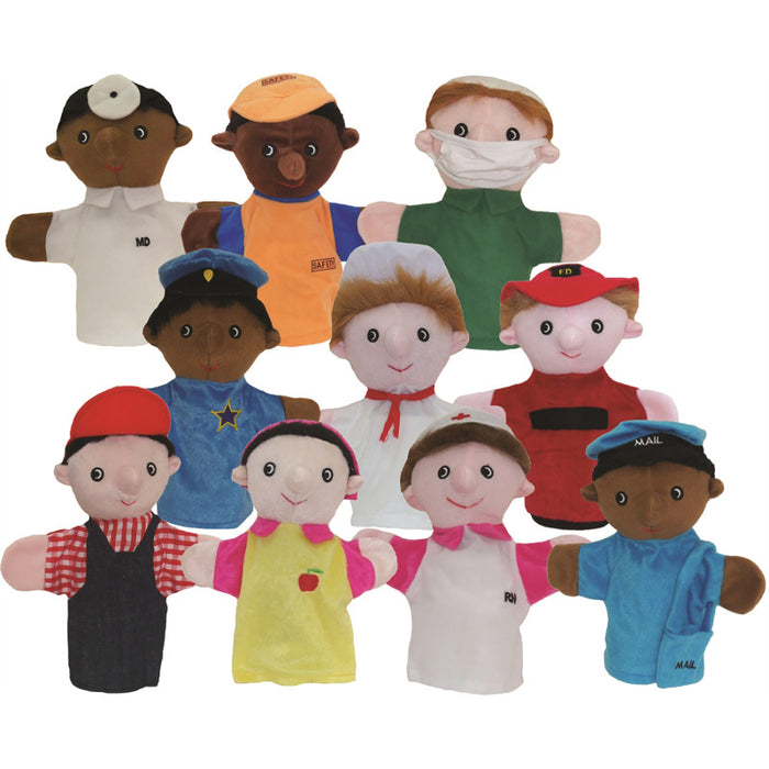 Get Ready Kids MTB469 Community Helper Puppets, Set of 10