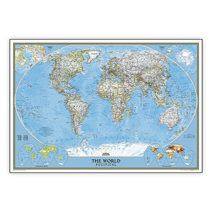 National Geographic NGMRE00622007 World Classic Map, Mural