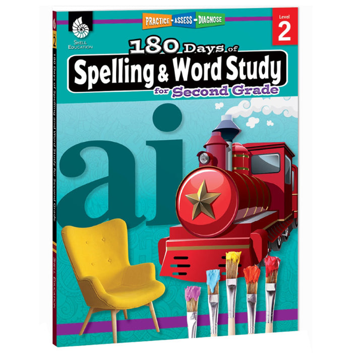 Shell Education SEP28630 180 Days of Spelling and Word Study for Second Grade