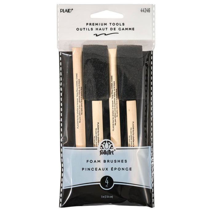 Plaid PDE44246 Foam Brushes, 1", 4-Piece Set